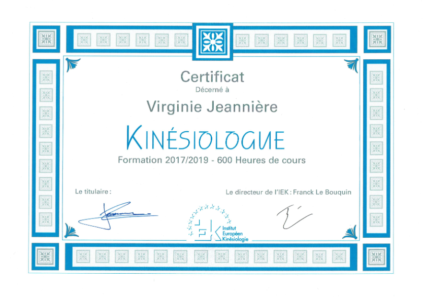 photo diplome Virginie Jeanniere