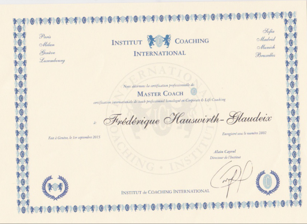 photo diplome Frédérique Hauswirth 