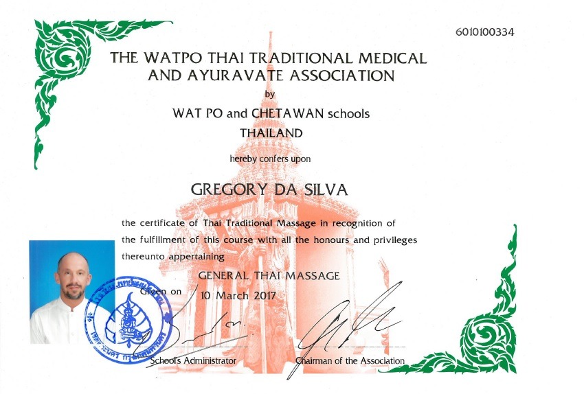 photo diplome Zen@home Gregg Silva