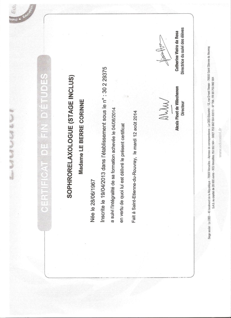 photo diplome corinne le berre