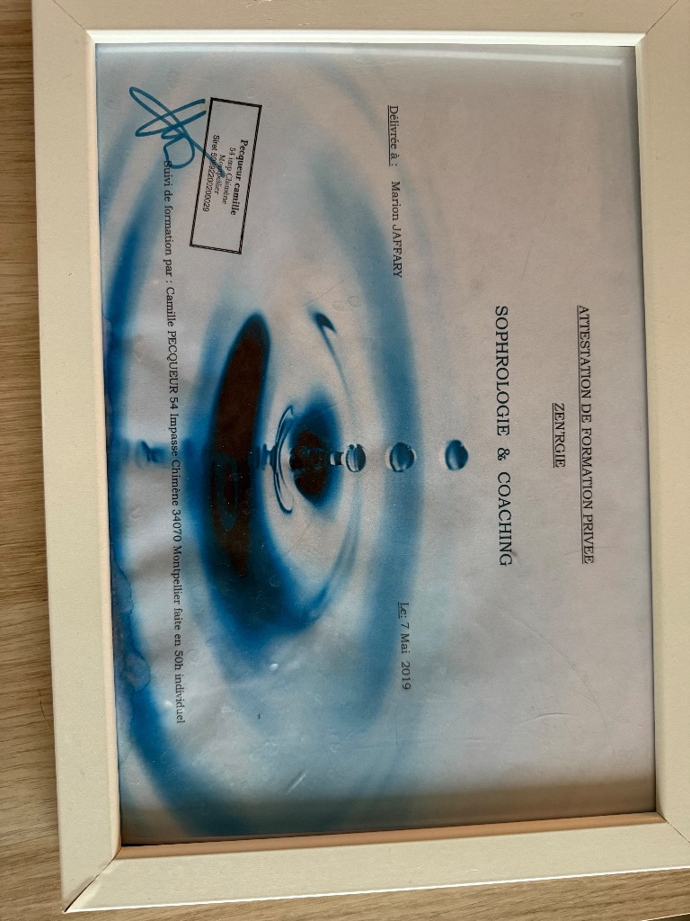 photo diplome Marion JAFFARY 