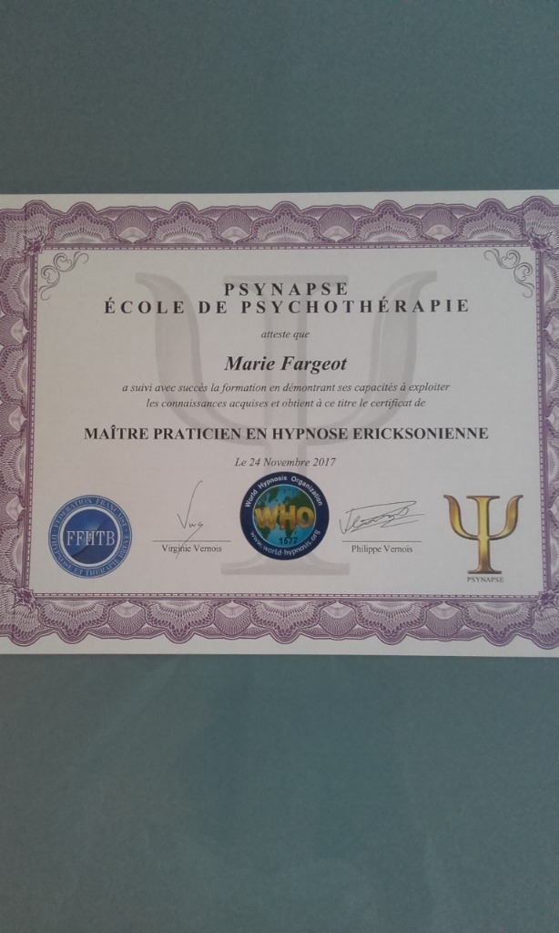 photo diplome Marie FARGEOT