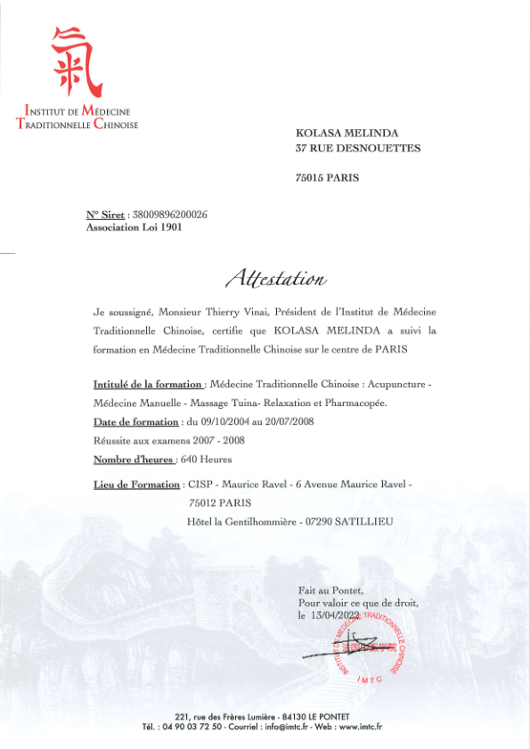 photo diplome Melinda KOLASA