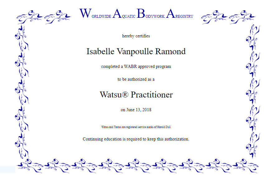 photo diplome Isabelle Vanpoulle Ramond