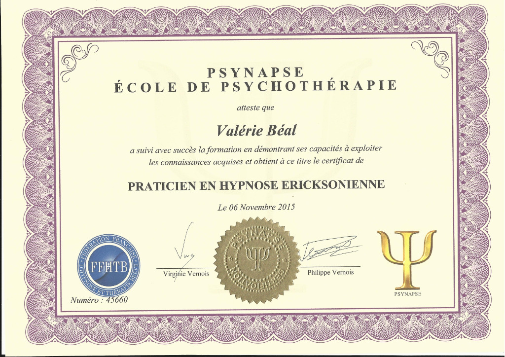 photo diplome Valérie Béal