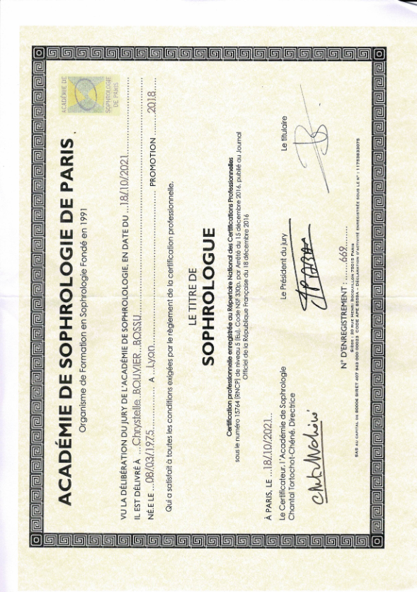 photo diplome BOSSU CHRYSTELLE