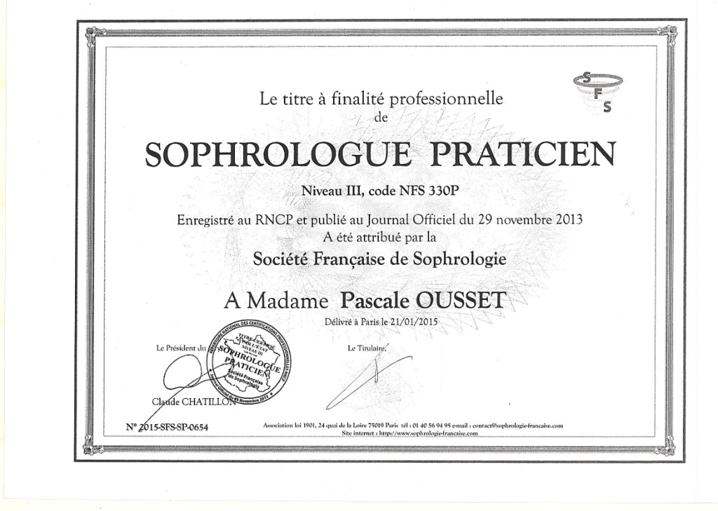 photo diplome Pascale Ousset