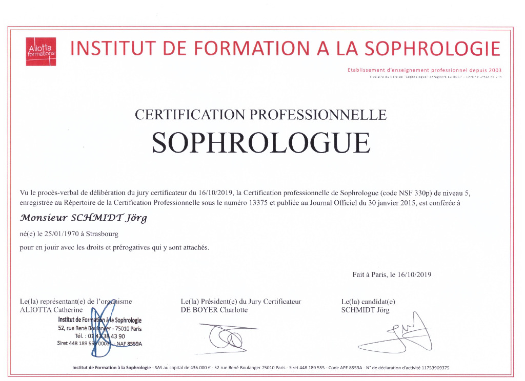 photo diplome Jörg SCHMIDT