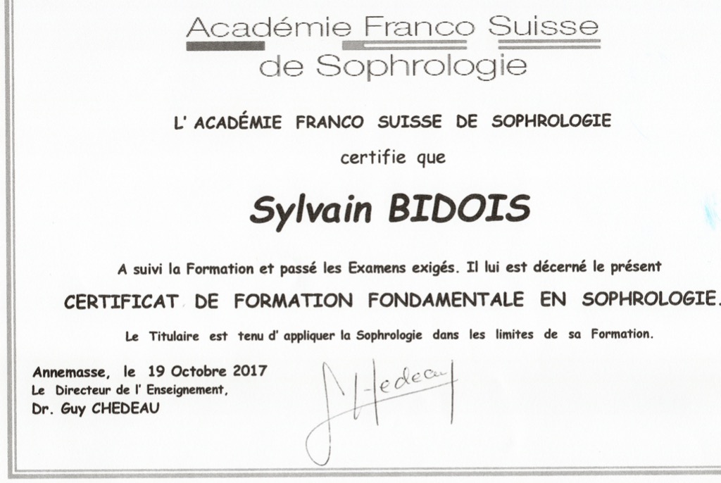 photo diplome Sylvain  BIDOIS
