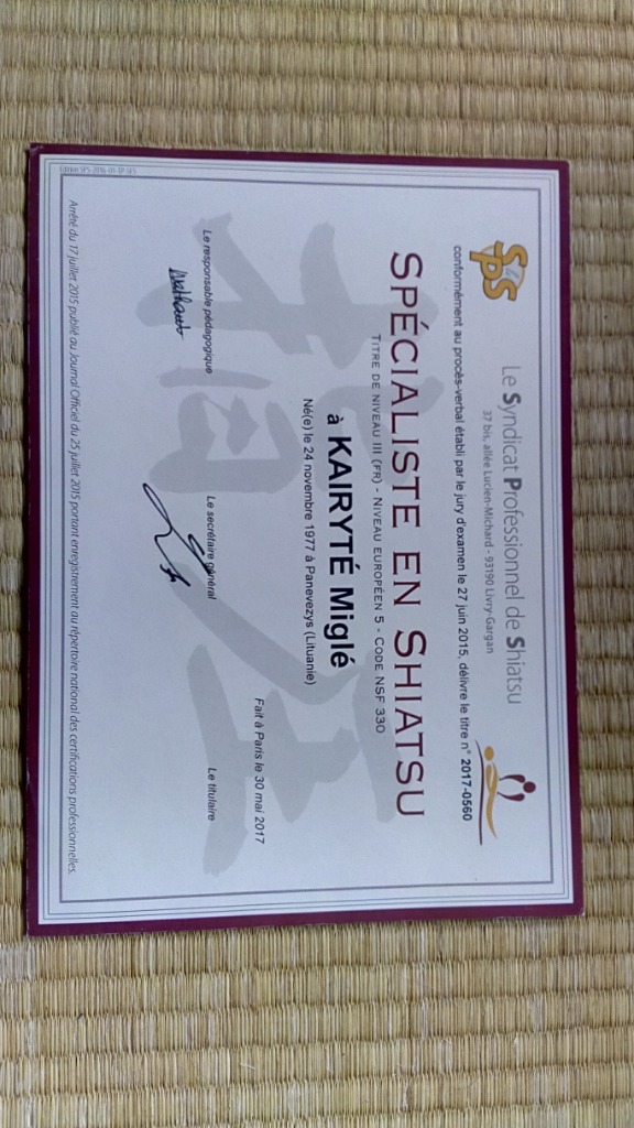 photo diplome Kairyte Miglé