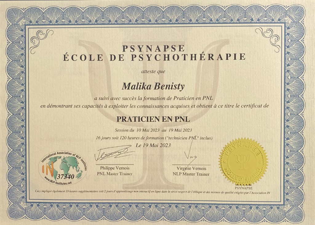 photo diplome Malika Benisty