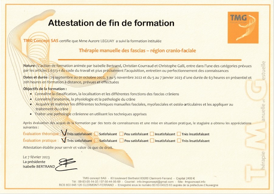 photo diplome Aurore LEGUAY 