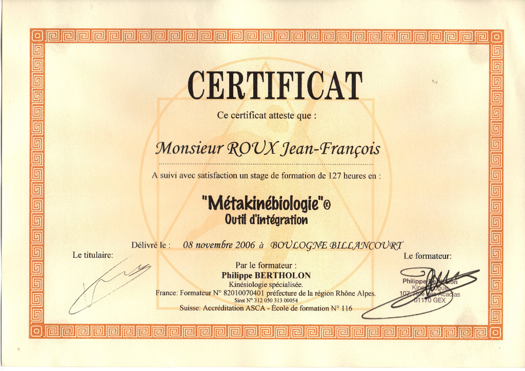 photo diplome JeanFrançois ROUX
