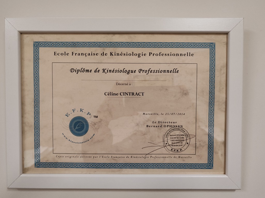 photo diplome Céline CINTRACT