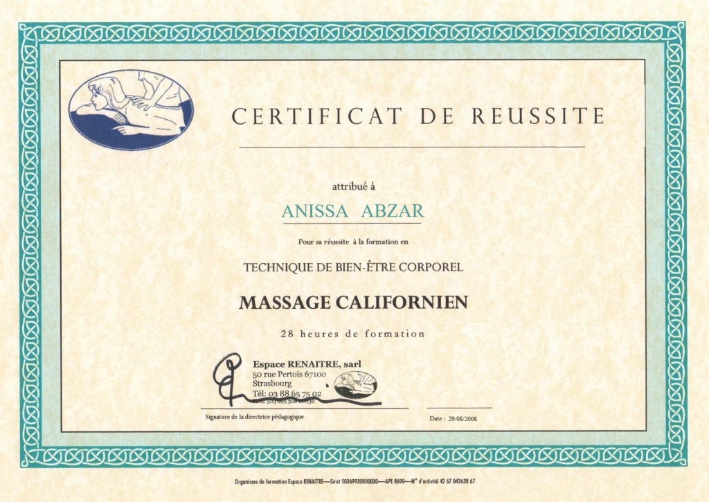 photo diplome Anissa ABZAR