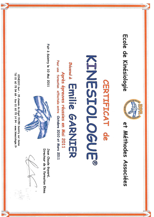 photo diplome Emilie GARNIER 