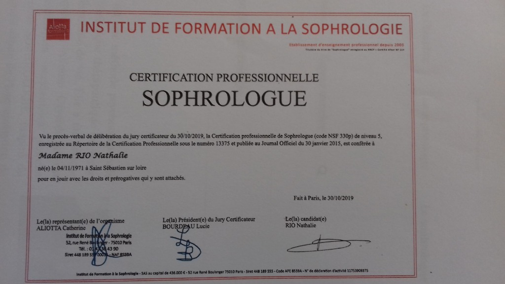 photo diplome Nathalie RIO NATHALIE RIO