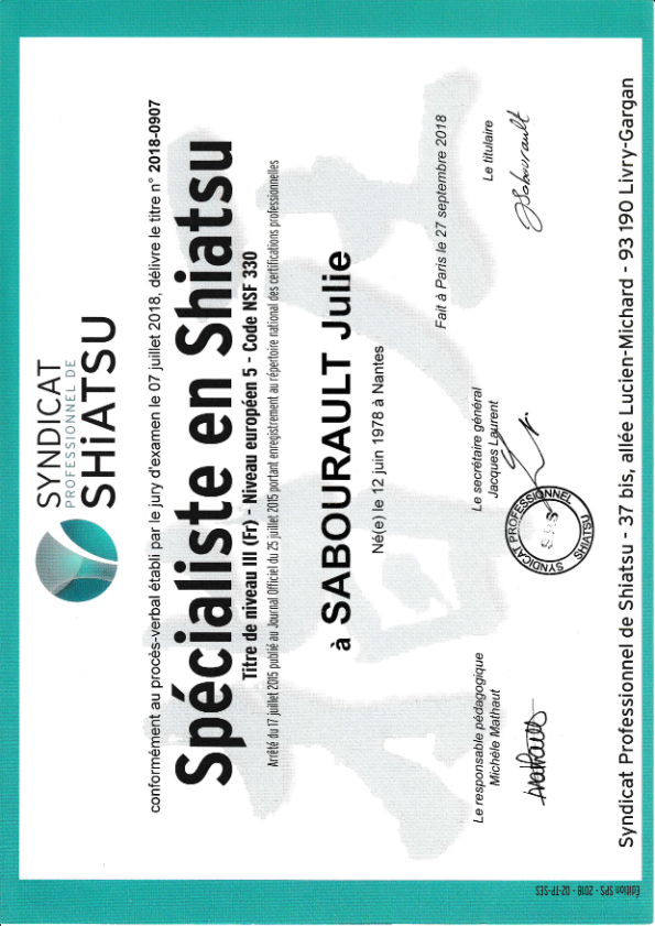 photo diplome Julie Sabourault