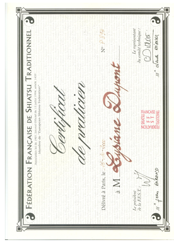 photo diplome Lysiane dupont