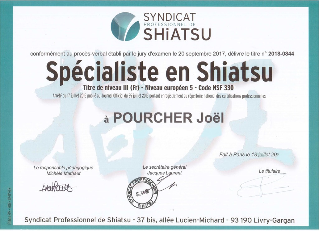 photo diplome POURCHER Joël