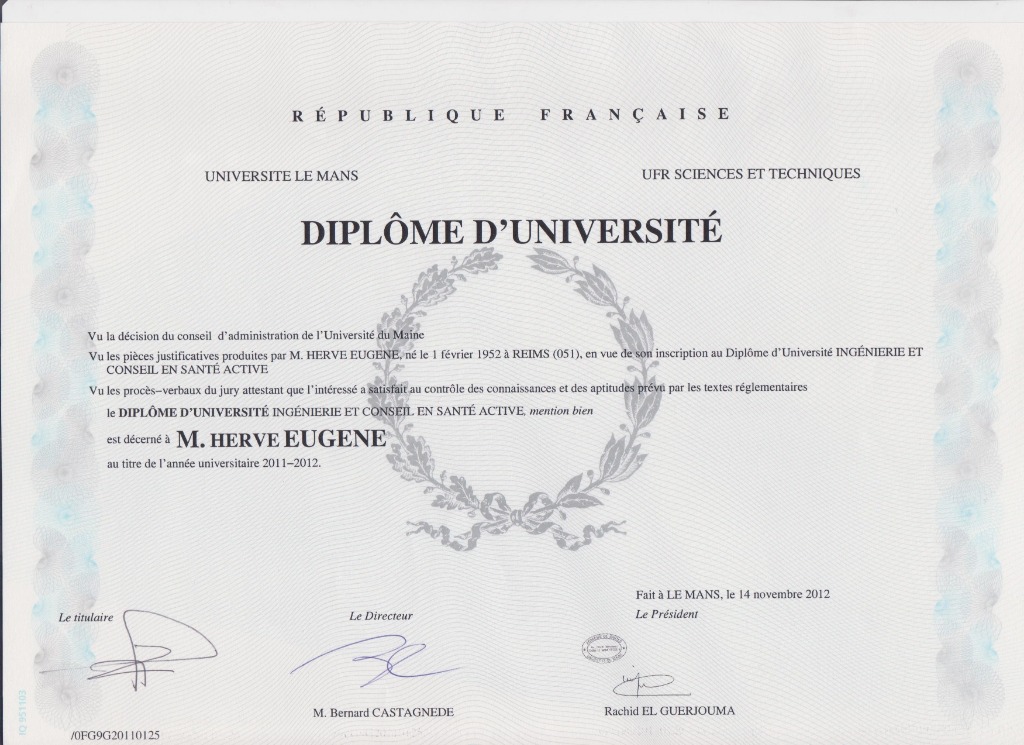 photo diplome Hervé EUGÈNE