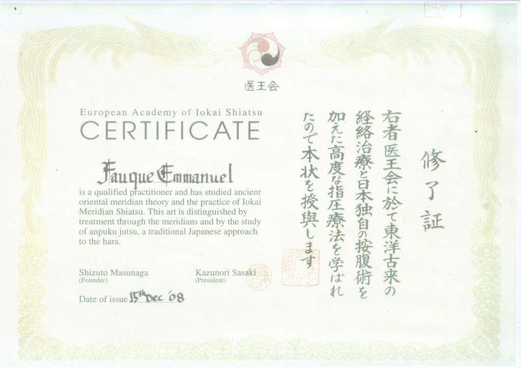 photo diplome FAUQUE Emmanuel