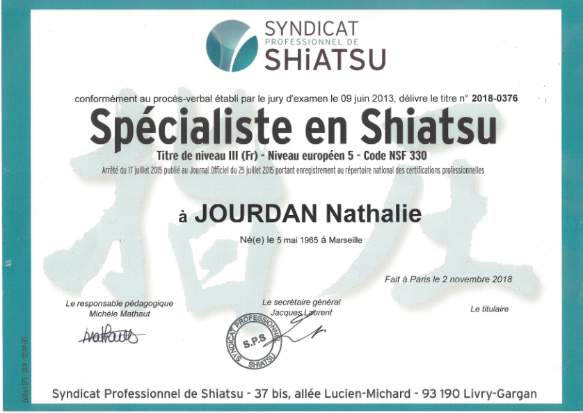 photo diplome Nathalie Jourdan