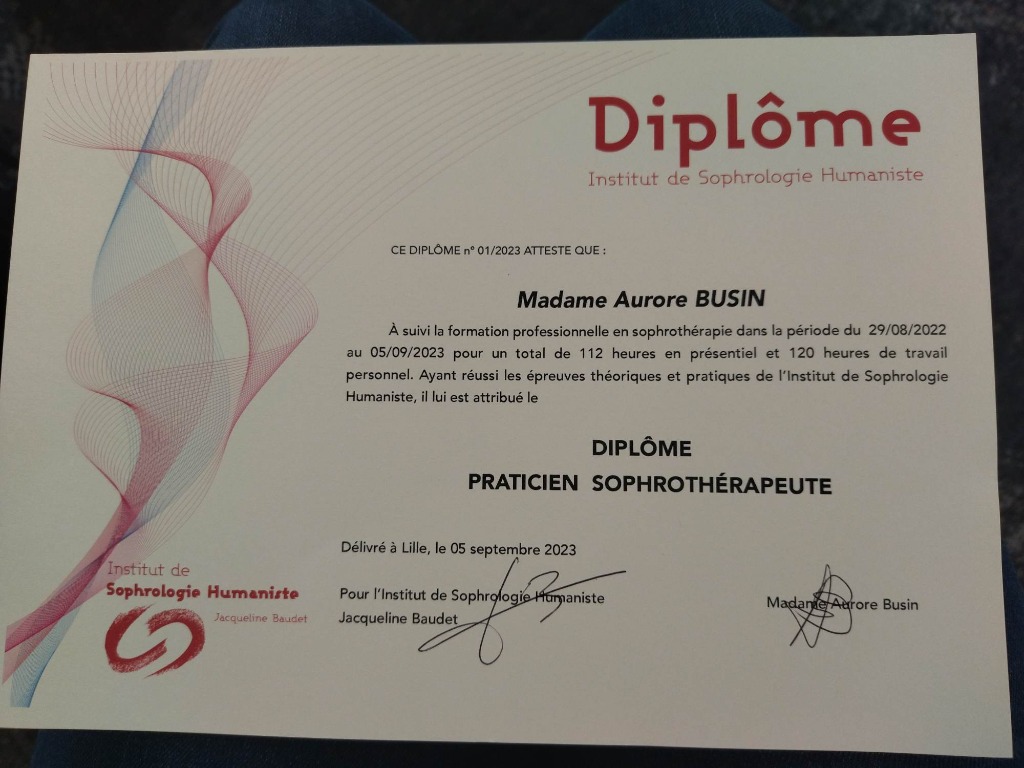 photo diplome Aurore BUSIN