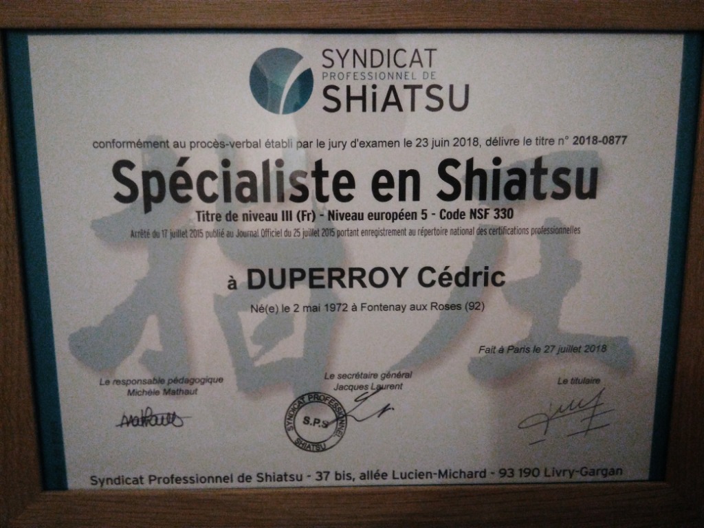 photo diplome Cédric DUPERROY