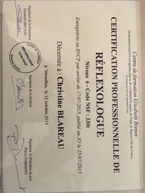 photo diplome BLAREAU Christine