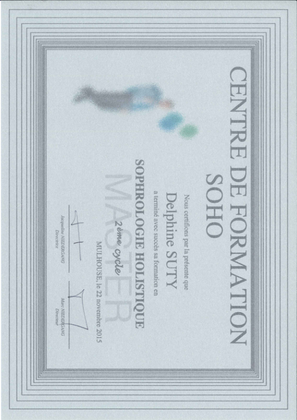 photo diplome Delphine SUTY