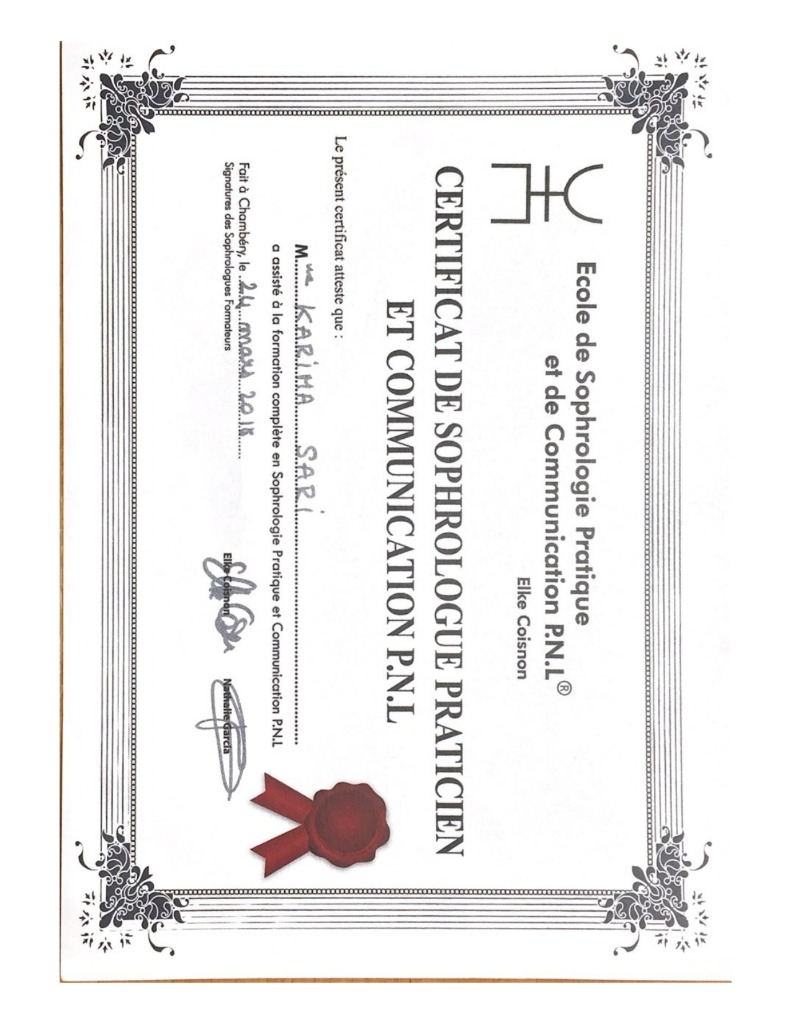 photo diplome Karima  SARI