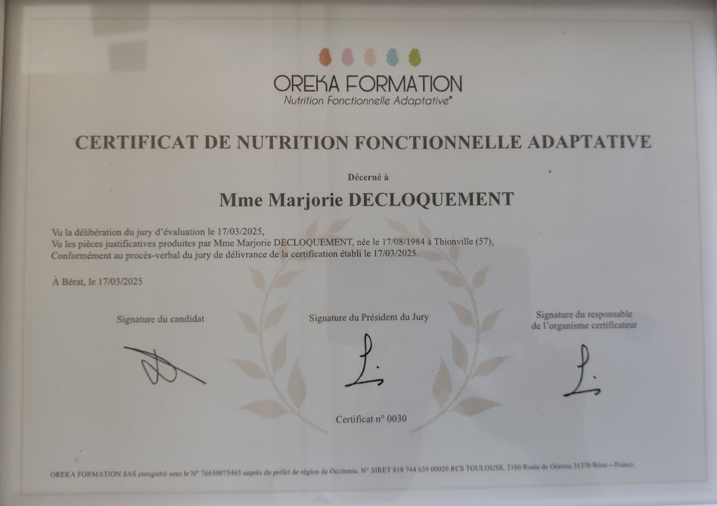 photo diplome Marjorie Decloquement