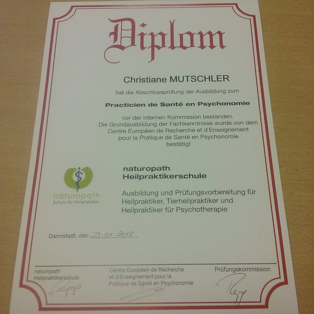 photo diplome Christiane Mutschler