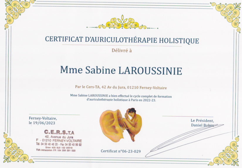 photo diplome Laroussinie Sabine