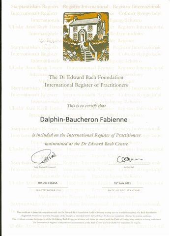 photo diplome Fabienne Dalphin Baucheron