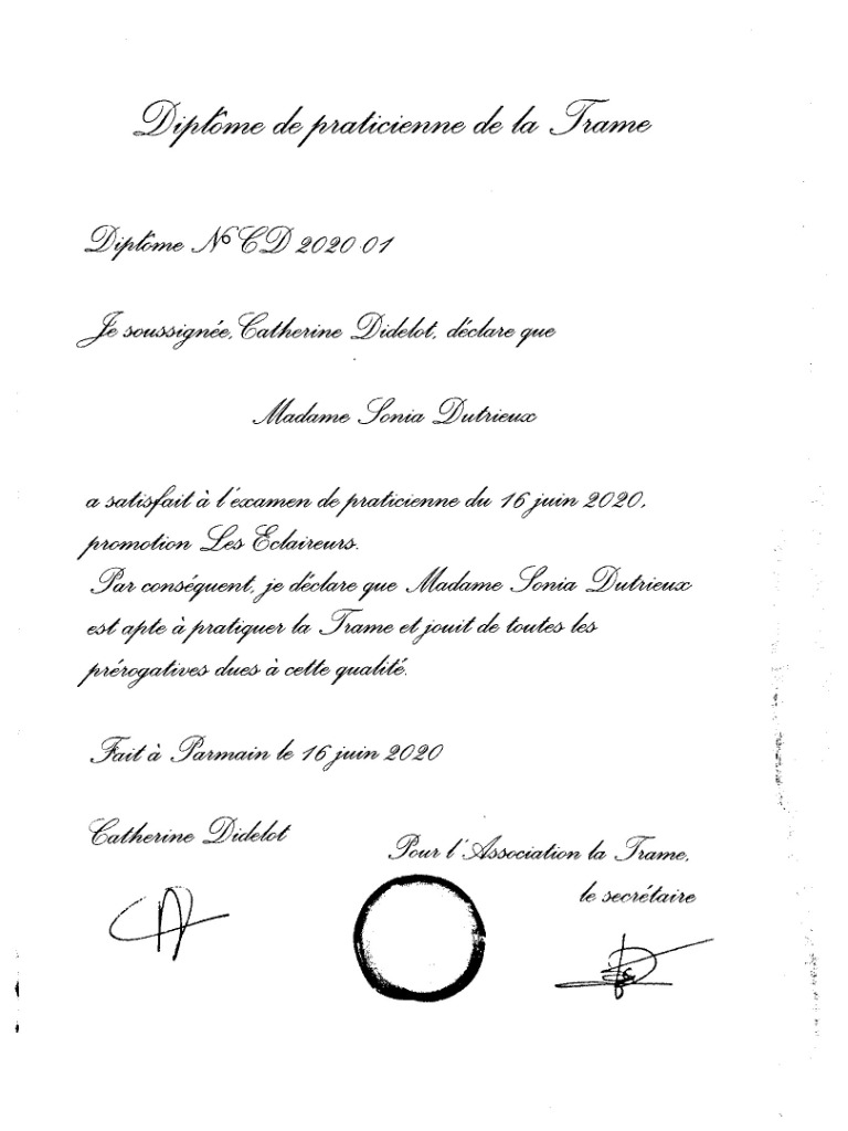 photo diplome Sonia DUTRIEUX