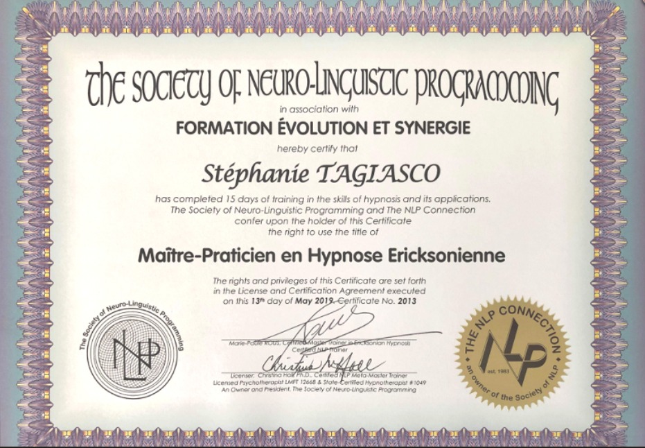 photo diplome Stéphanie Tagiasco