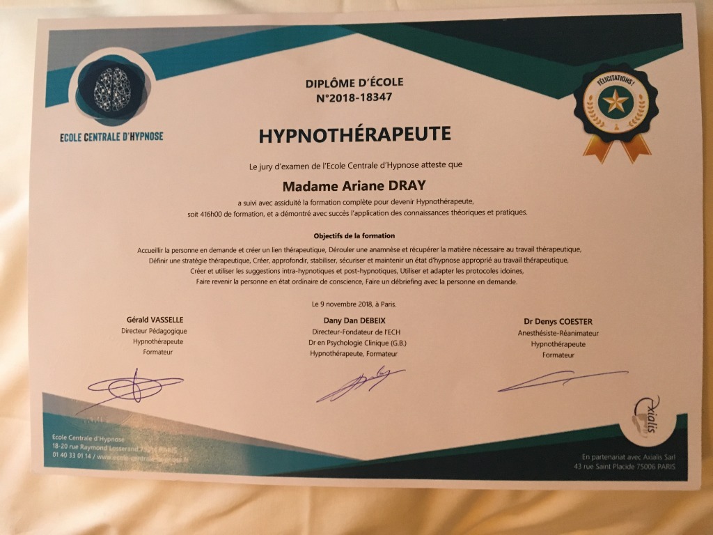 photo diplome Ariane DRAY 