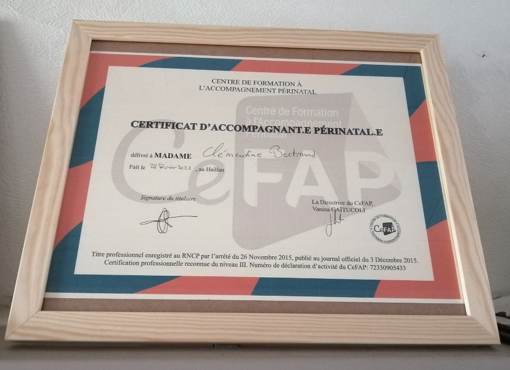 photo diplome Clémentine Bertrand