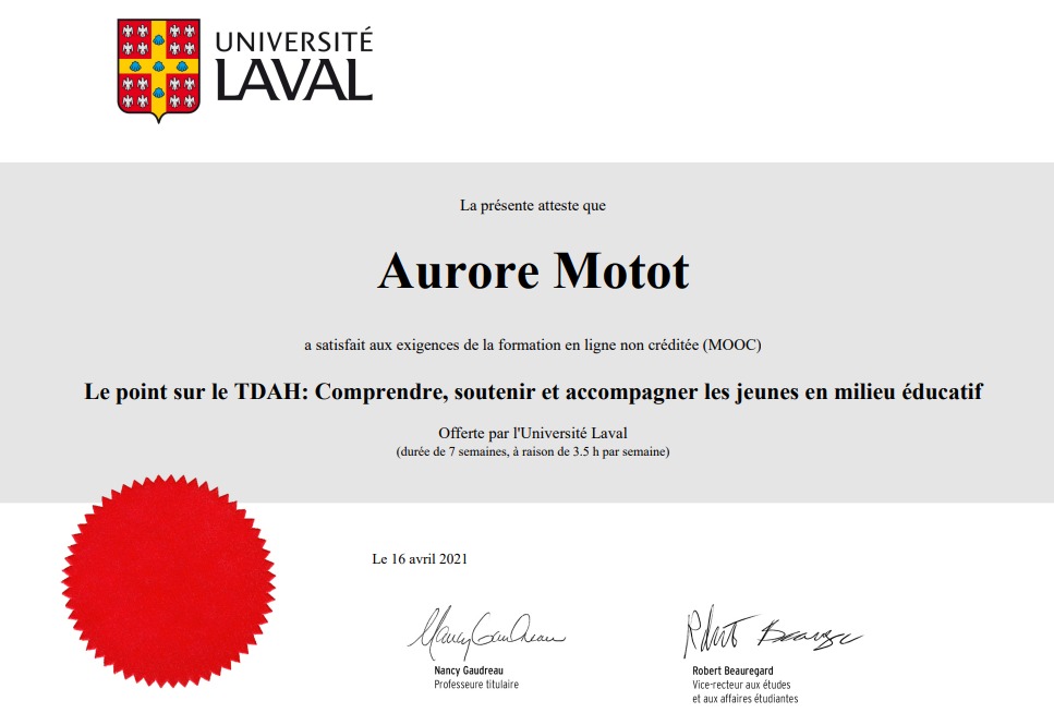 photo diplome Aurore Motot