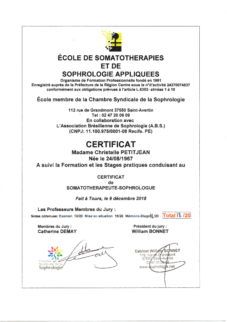 photo diplome Christelle PETITJEAN