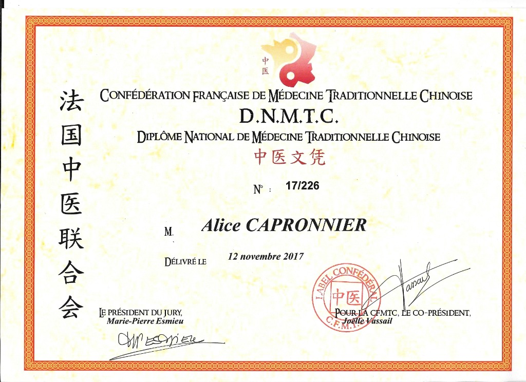 photo diplome Alice Capronnier