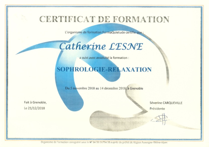 photo diplome Catherine Lesne