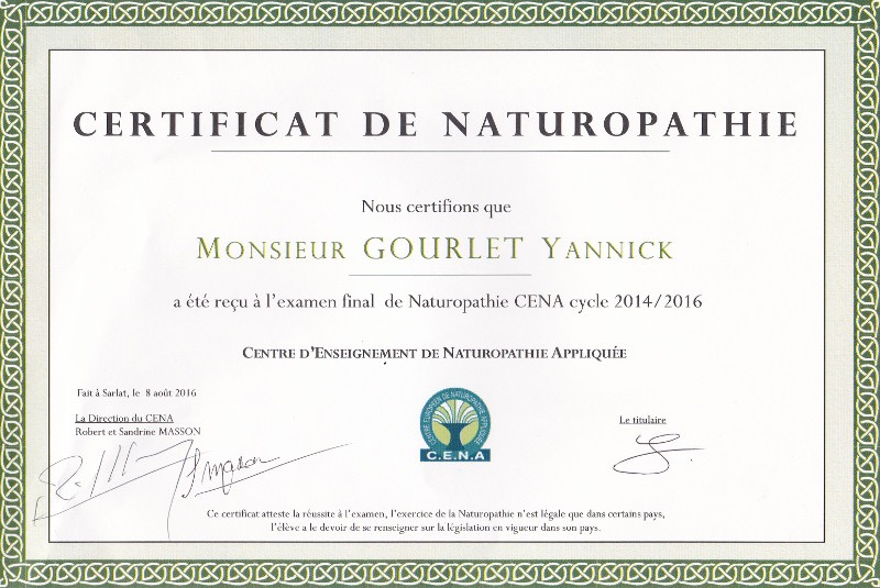 photo diplome Yannick GOURLET