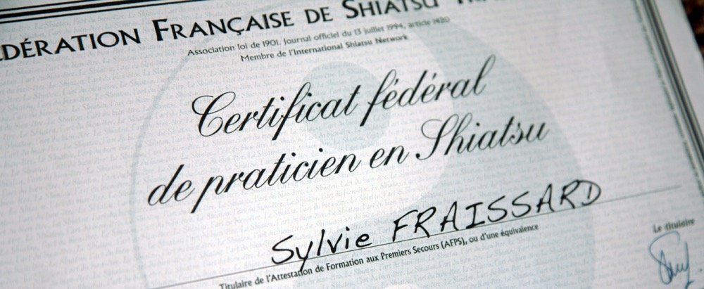 photo diplome Sylvie Fraissard