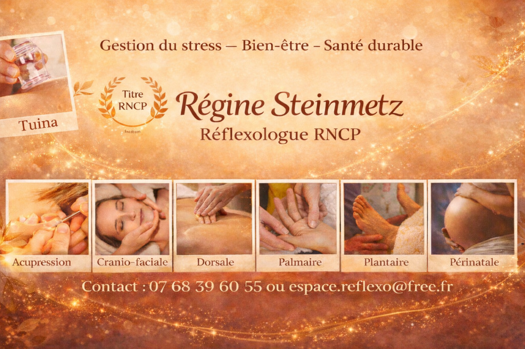 photo activite Régine Steinmetz - Réflexologue RNCP - Relaxologue