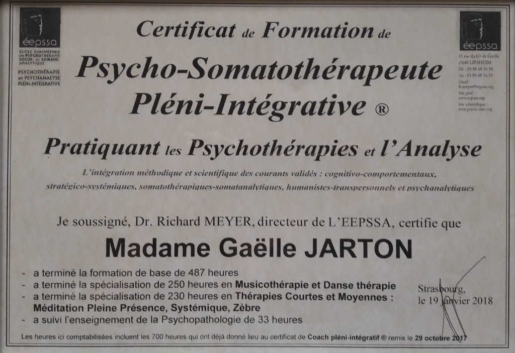 photo diplome Gaëlle Jarton