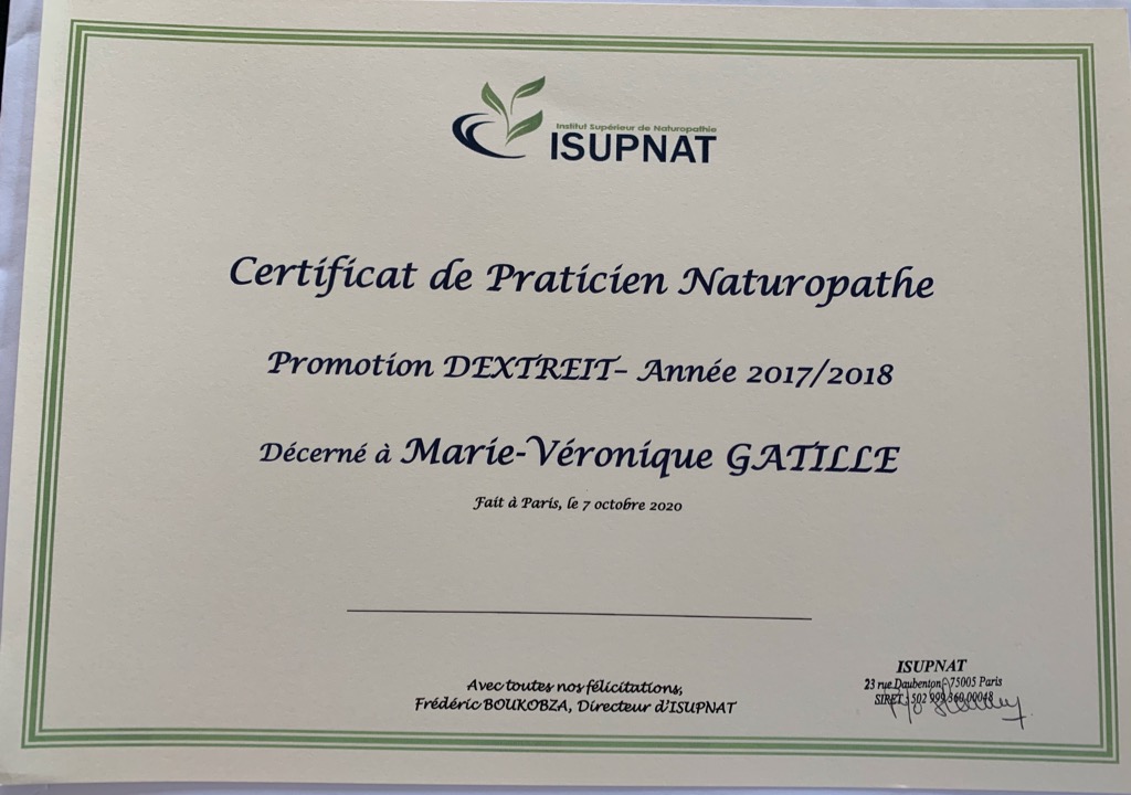 photo diplome Marie-Véronique Gatille