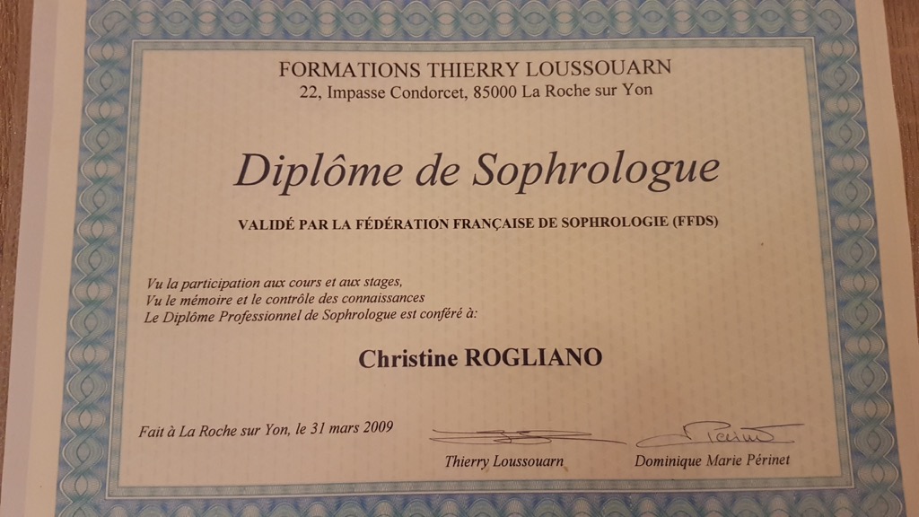 photo diplome Christine Rogliano